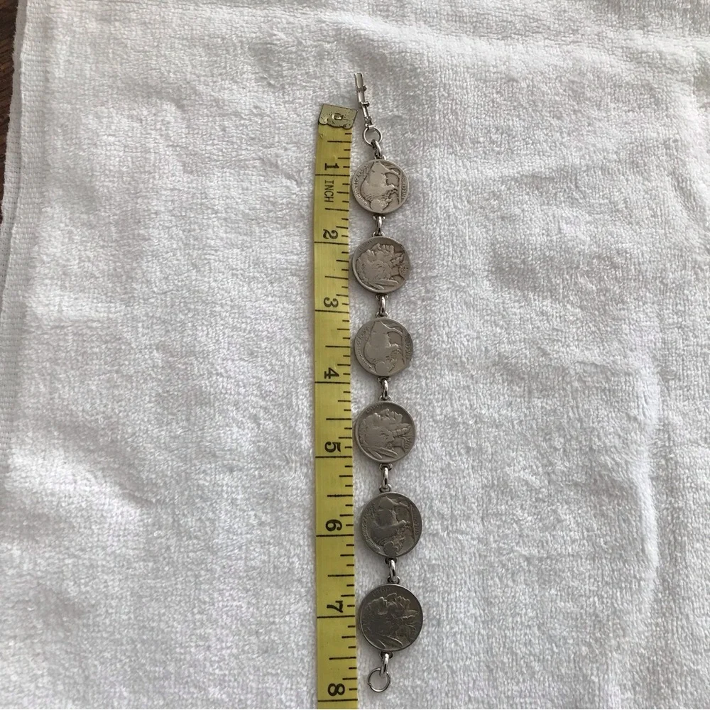 Vintage Buffalo Nickel bracelet 7.75” Length - Picture 5 of 5